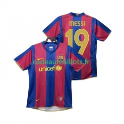 FC Barcelone Maillot avec flocage Lionel Messi 19 Rétro Domicile 2007 2008 ,Homme MC