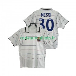 FC Barcelone Maillot avec flocage Lionel Messi 30 Rétro Extérieur 2008 1999 ,Homme MC