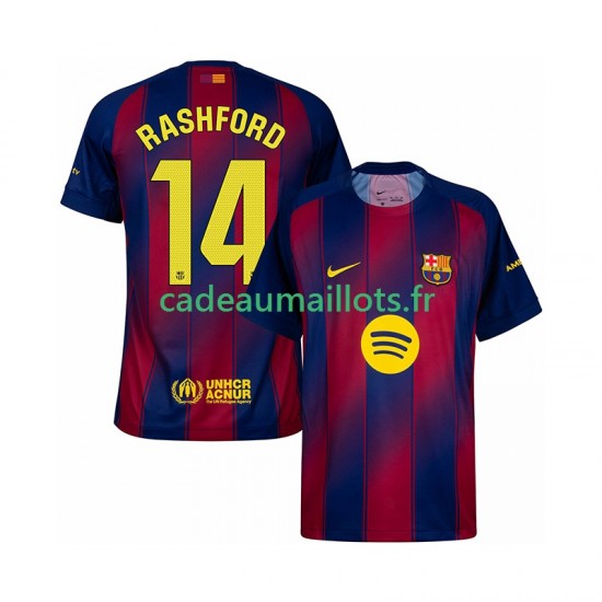 FC Barcelone Maillot avec flocage Marcus Rashford 14 Domicile 2025-2026 ,Homme MC