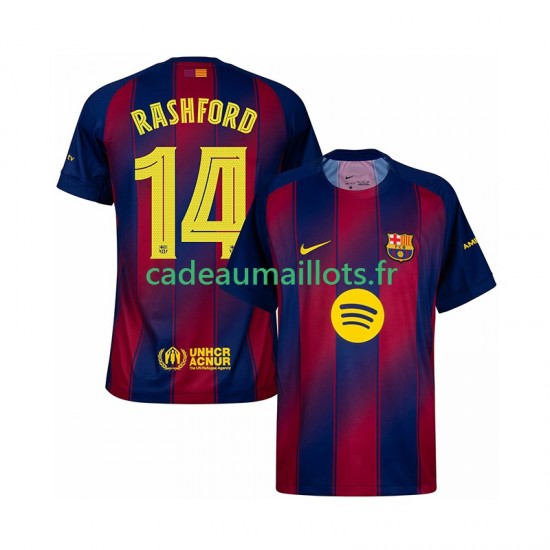 FC Barcelone Maillot avec flocage Marcus Rashford 14 Champions League Domicile 2025-2026 ,Homme MC