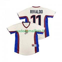 FC Barcelone Maillot avec flocage RIVALDO 11 Rétro Extérieur 1988 2002 ,Homme MC