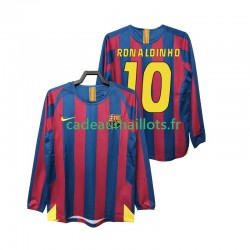 FC Barcelone Maillot avec flocage RONALDINHO 10 Rétro Domicile 1998 2006 ,Homme ML