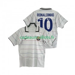 FC Barcelone Maillot avec flocage RONALDINHO 10 Rétro Extérieur 2008 1999 ,Homme MC FC Barcelone Maillot avec flocage RONALDINHO 10 Rétro Extérieur 2008 1999 ,Homme MC
