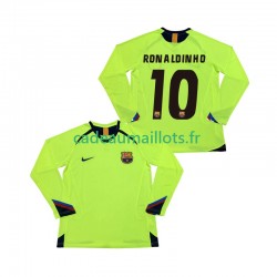 FC Barcelone Maillot avec flocage RONALDINHO 10 Rétro Extérieur 1998 2006 ,Homme ML