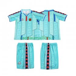 FC Barcelone Maillot avec flocage Rétro Extérieur 1996 2004 ,Tenue Enfant MC