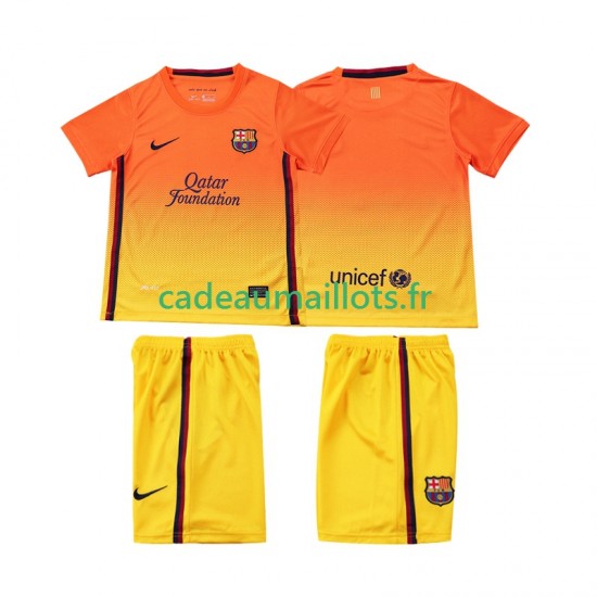 FC Barcelone Maillot avec flocage Rétro Extérieur 2012 2013 ,Tenue Enfant MC