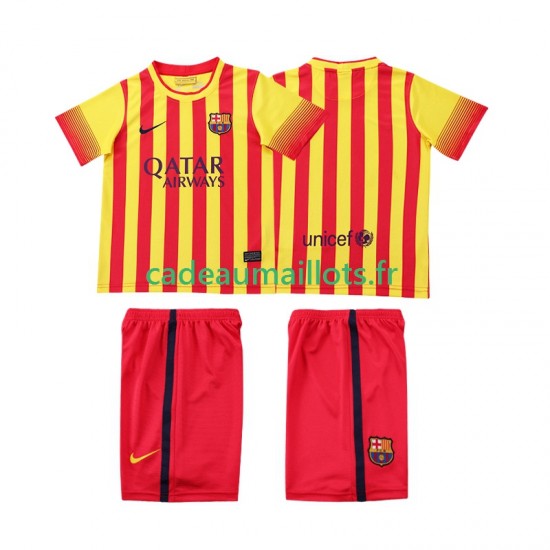 FC Barcelone Maillot avec flocage Rétro Extérieur 2013 2014 ,Tenue Enfant MC