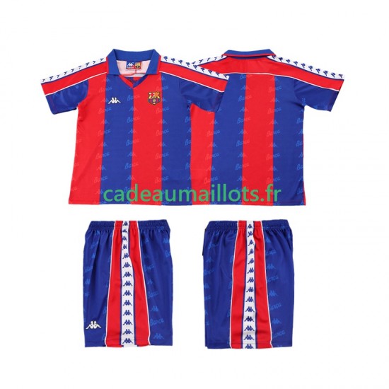 FC Barcelone Maillot avec flocage Rétro Domicile 1992 1995 ,Tenue Enfant MC