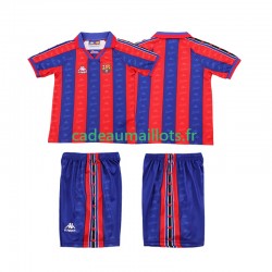 FC Barcelone Maillot avec flocage Rétro Domicile 1996 2004 ,Tenue Enfant MC