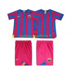 FC Barcelone Maillot avec flocage Rétro Domicile 1998 2006 ,Tenue Enfant MC