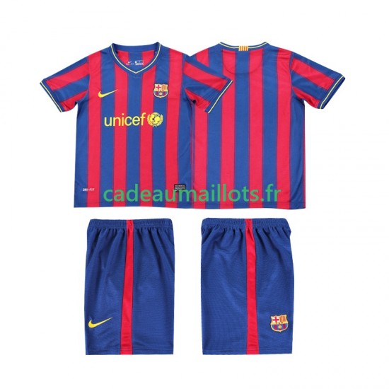 FC Barcelone Maillot avec flocage Rétro Domicile 2009 2010 ,Tenue Enfant MC
