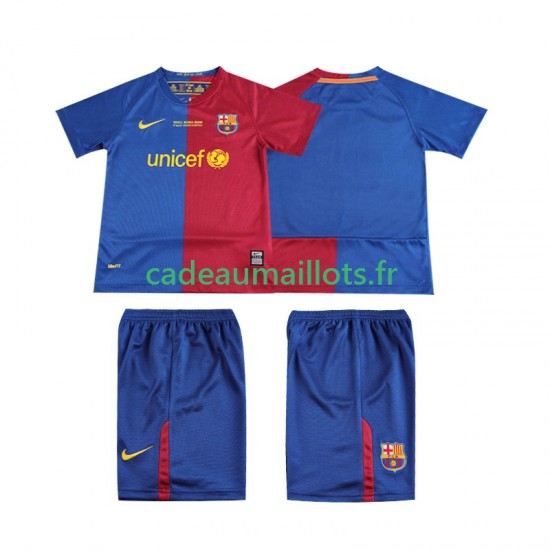 FC Barcelone Maillot avec flocage Champions League Rétro Domicile 2008 2009 ,Tenue Enfant MC