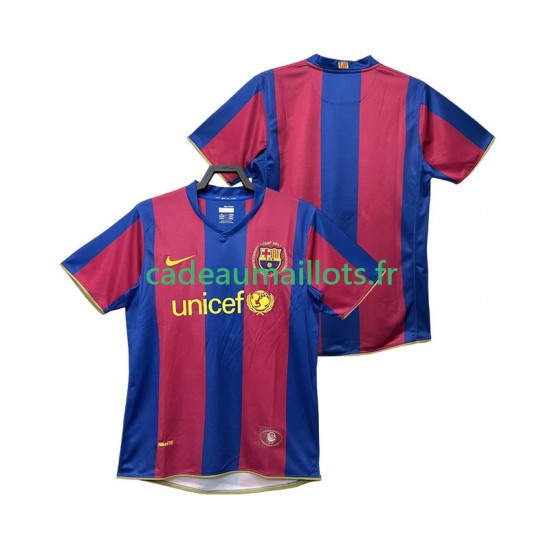 FC Barcelone Maillot avec flocage Rétro Domicile 2007 2008 ,Homme MC