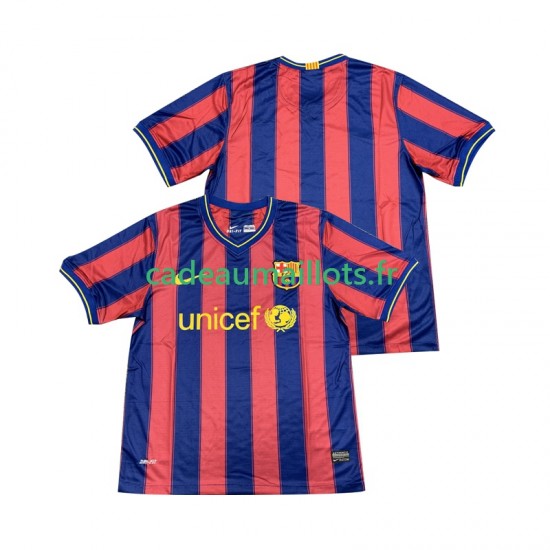 FC Barcelone Maillot avec flocage Rétro Domicile 2009 2010 ,Homme MC