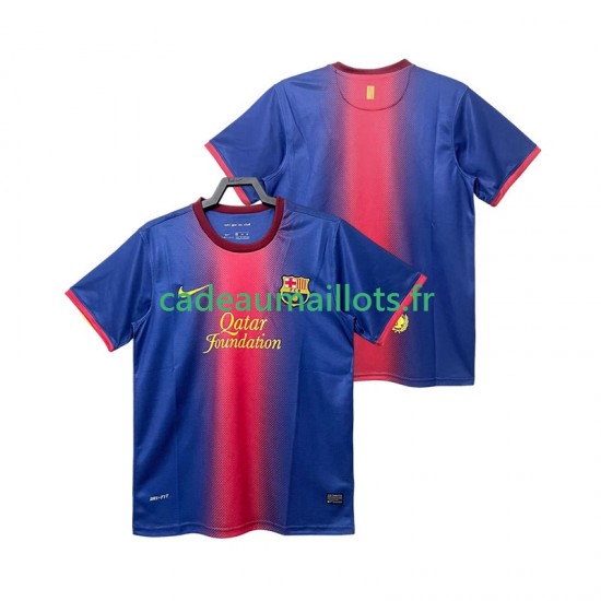FC Barcelone Maillot avec flocage Rétro Domicile 2012 2013 ,Homme MC