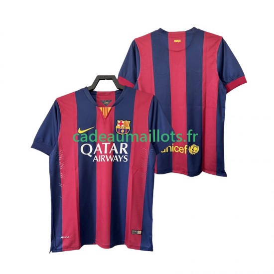 FC Barcelone Maillot avec flocage Rétro Domicile 2014 2015 ,Homme MC