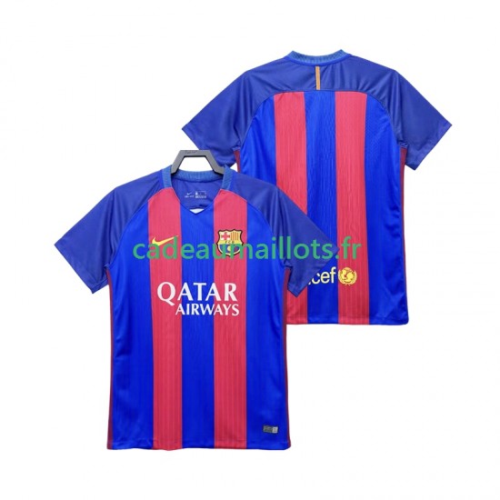 FC Barcelone Maillot avec flocage Rétro Domicile 2016 2017 ,Homme MC