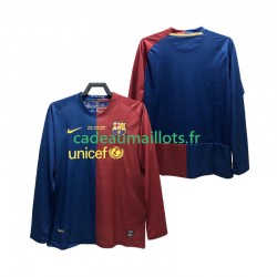 FC Barcelone Maillot avec flocage Champions League Rétro Domicile 2008 2009 ,Homme ML