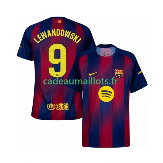 FC Barcelone Maillot avec flocage Robert Lewandowski 9 Domicile 2025-2026 ,Homme MC FC Barcelone Maillot avec flocage Robert Lewandowski 9 Domicile 2025-2026 ,Homme MC