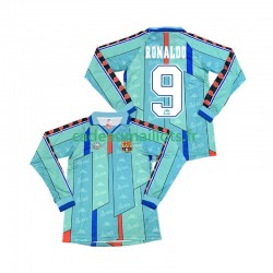 FC Barcelone Maillot avec flocage Ronaldo 9 Rétro Extérieur 1996 2004 ,Homme ML