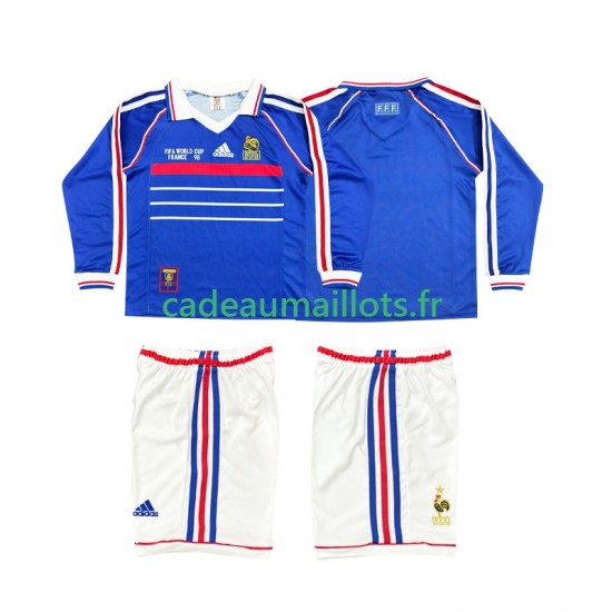 France Maillot avec flocage Rétro Domicile 1988 ,Tenue Enfant ML