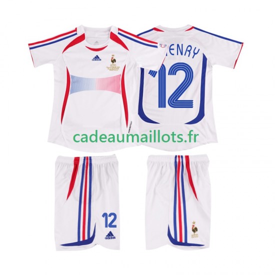France Maillot avec flocage Henry 12 Rétro Extérieur 2006 ,Tenue Enfant MC