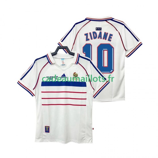 France Maillot avec flocage ZIDANE 10 Rétro Extérieur 1988 ,Homme MC France Maillot avec flocage ZIDANE 10 Rétro Extérieur 1988 ,Homme MC