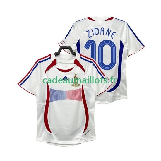 France Maillot avec flocage ZIDANE 10 Rétro Extérieur 2006 ,Homme MC
