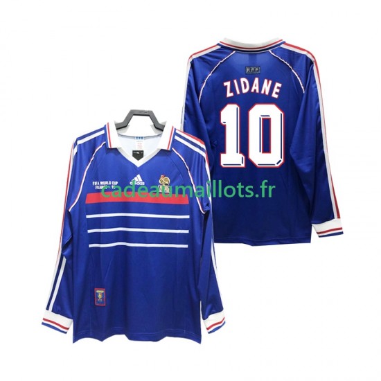 France Maillot avec flocage ZIDANE 10 Rétro Domicile 1988 ,Homme ML
