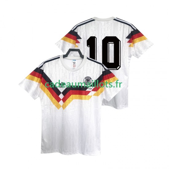 Allemagne Maillot avec flocage 10 Rétro Domicile 1990 ,Homme MC
