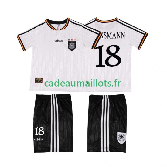 Allemagne Maillot avec flocage KLINSMANN 18 Rétro Domicile 1996 ,Tenue Enfant MC
