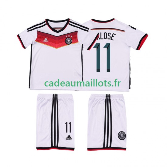 Allemagne Maillot avec flocage KLOSE 11 Rétro Domicile 2014 ,Tenue Enfant MC