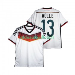 Allemagne Maillot avec flocage MULLER 13 Rétro Domicile 2014 ,Homme MC