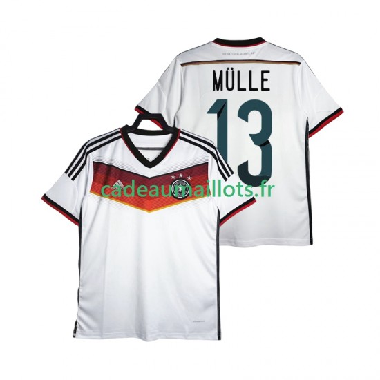 Allemagne Maillot avec flocage MULLER 13 Rétro Domicile 2014 ,Homme MC