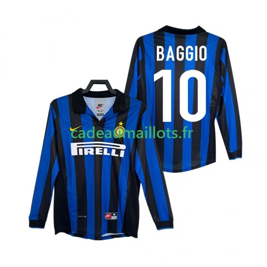 Inter Milan Maillot avec flocage BAGGIO 10 Rétro Domicile 1988 2002 ,Homme ML