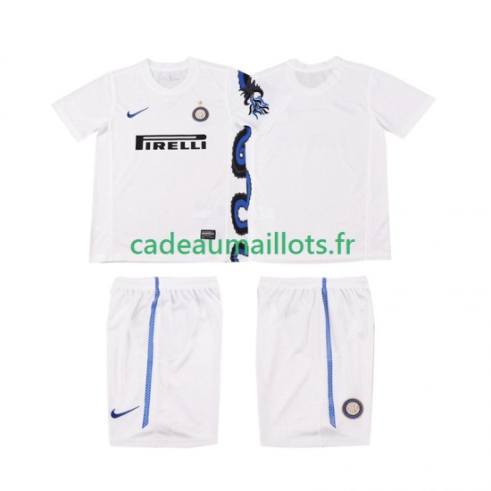 Inter Milan Maillot avec flocage Rétro Extérieur 2010 2011 ,Tenue Enfant MC