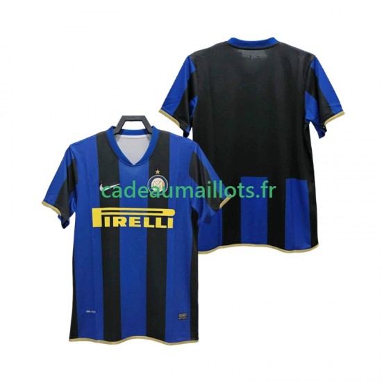 Inter Milan Maillot avec flocage Champions League Rétro Domicile 2008 2009 ,Homme MC