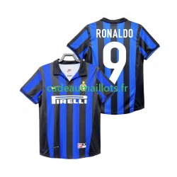 Inter Milan Maillot avec flocage Roanldo 9 Rétro Domicile 1988 2002 ,Homme MC