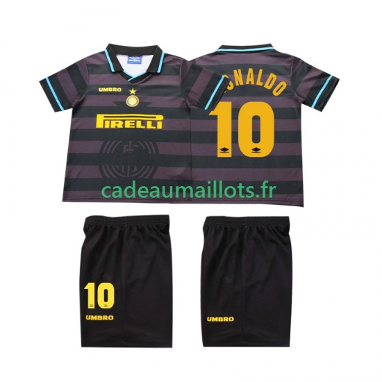 Inter Milan Maillot avec flocage Ronaldo 10 Rétro 3ème 2004 1988 ,Tenue Enfant MC