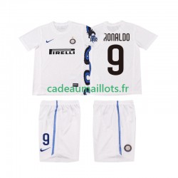 Inter Milan Maillot avec flocage Ronaldo 9 Rétro Extérieur 2010 2011 ,Tenue Enfant MC