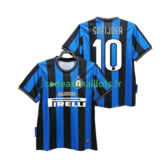 Inter Milan Maillot avec flocage SNEIJDER 10 Rétro Domicile 2009 2010 ,Homme MC