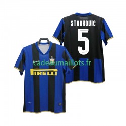 Inter Milan Maillot avec flocage STANKOVIC 5 Champions League Rétro Domicile 2008 2009 ,Homme MC