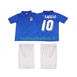 Italie Maillot avec flocage Roberto Baggio 10 Rétro Domicile 1994 ,Tenue Enfant MC