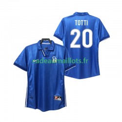 Italie Maillot avec flocage Totti 20 Rétro Domicile 1988 ,Homme MC