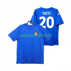 Italie Maillot avec flocage Totti 20 Rétro Domicile 2022 ,Homme MC