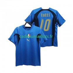 Italie Maillot avec flocage Totti 20 Rétro Domicile 2006 ,Homme MC