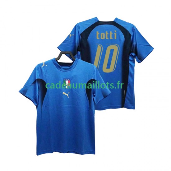 Italie Maillot avec flocage Totti 20 Rétro Domicile 2006 ,Homme MC