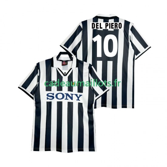 Juventus Maillot avec flocage DEL PIERO 10 Rétro Domicile 1995 1996 ,Homme MC