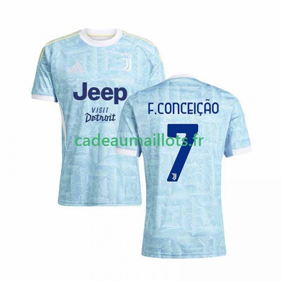Juventus Maillot avec flocage Francisco Conceicao 7 Extérieur 2025-2026 ,Homme MC