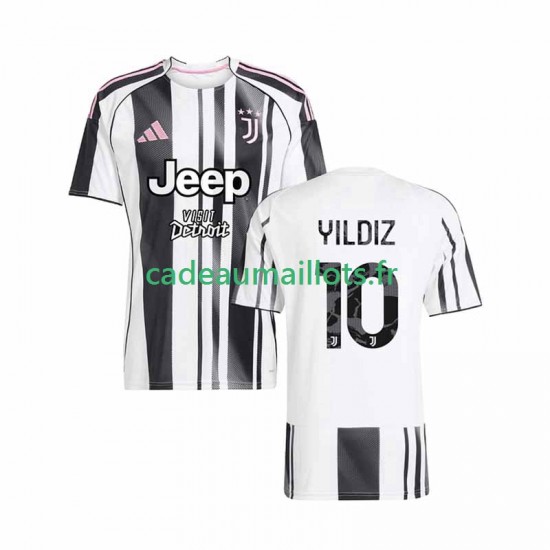 Juventus Maillot avec flocage Kenan Yildiz 10 Domicile 2025-2026 ,Homme MC